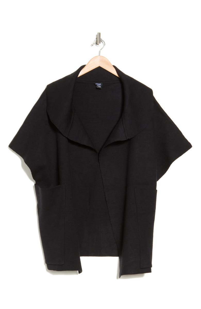 Roffe Accessories Oversize Pocket Ruana, Alternate, color, Black