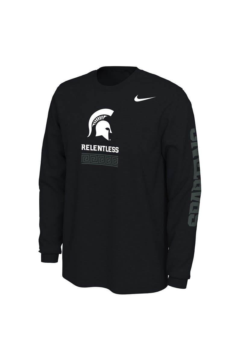 Nike Men's Nike Black Michigan State Spartans Alternate Long Sleeve T-Shirt, Alternate, color, Black