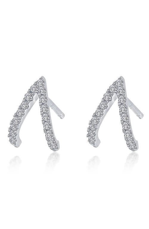 Lafonn Pavé Simulated Diamond V Stud Earrings in Silver 