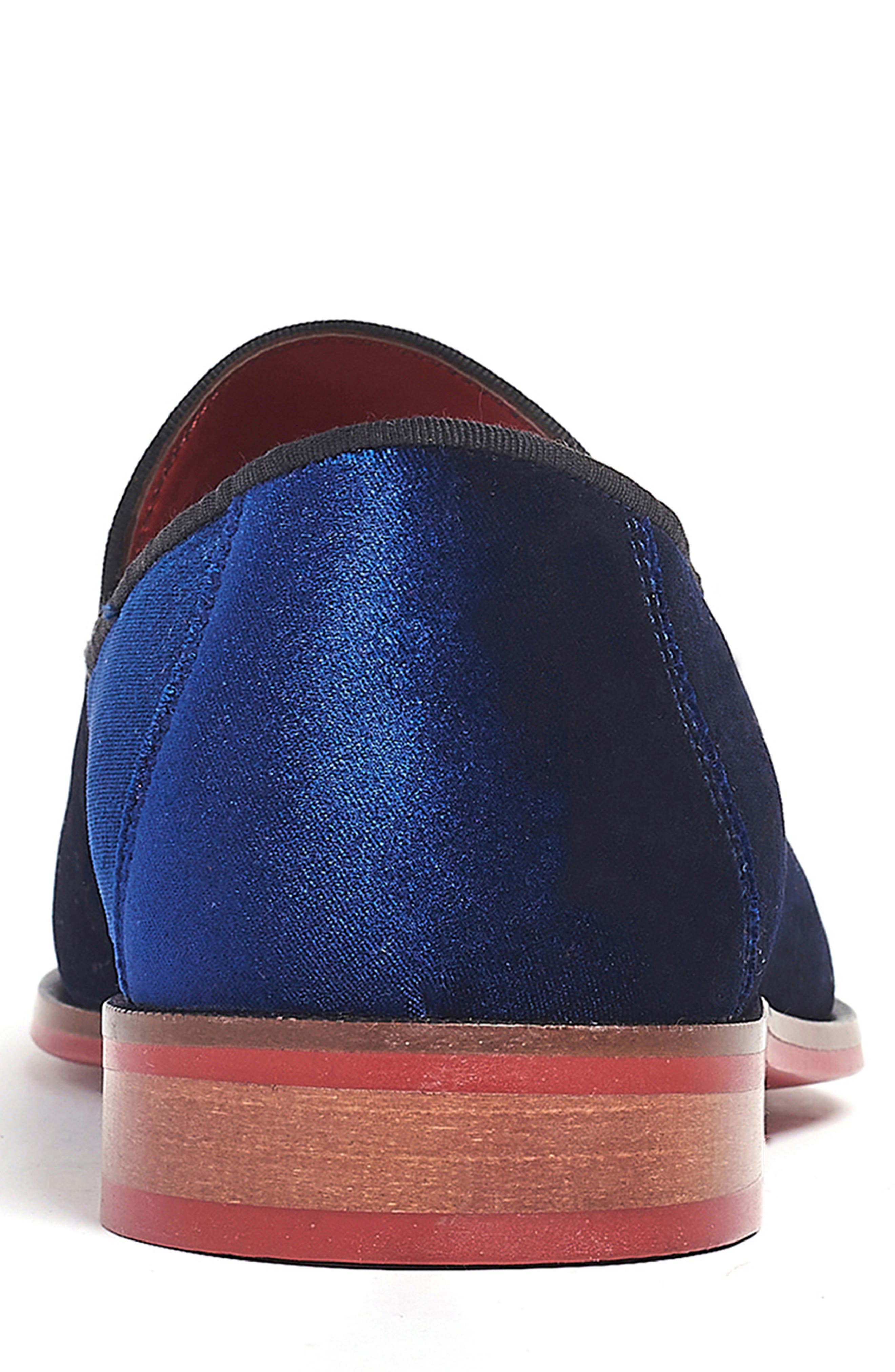 Prince Velvet Loafer, Alternate, color, NAVY