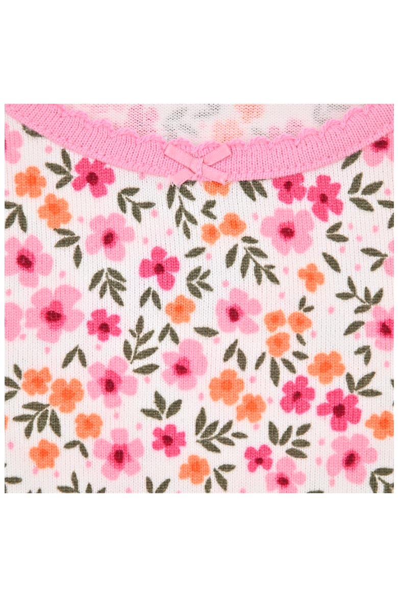 Print Fitted Two-Piece Pajamas & Socks Set, Alternate, color, PINK