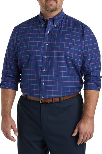 Brooks Brothers - Stretch Big & Tall Sport Shirt, NI Oxford, store 2XLT, Sodalite