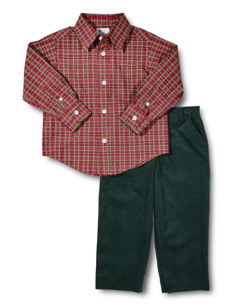 Florence Eiseman Plaid Button Down Shirt In Red