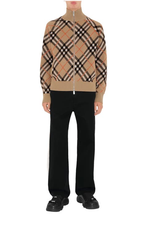 Check Wool Mohair Blend Jacket