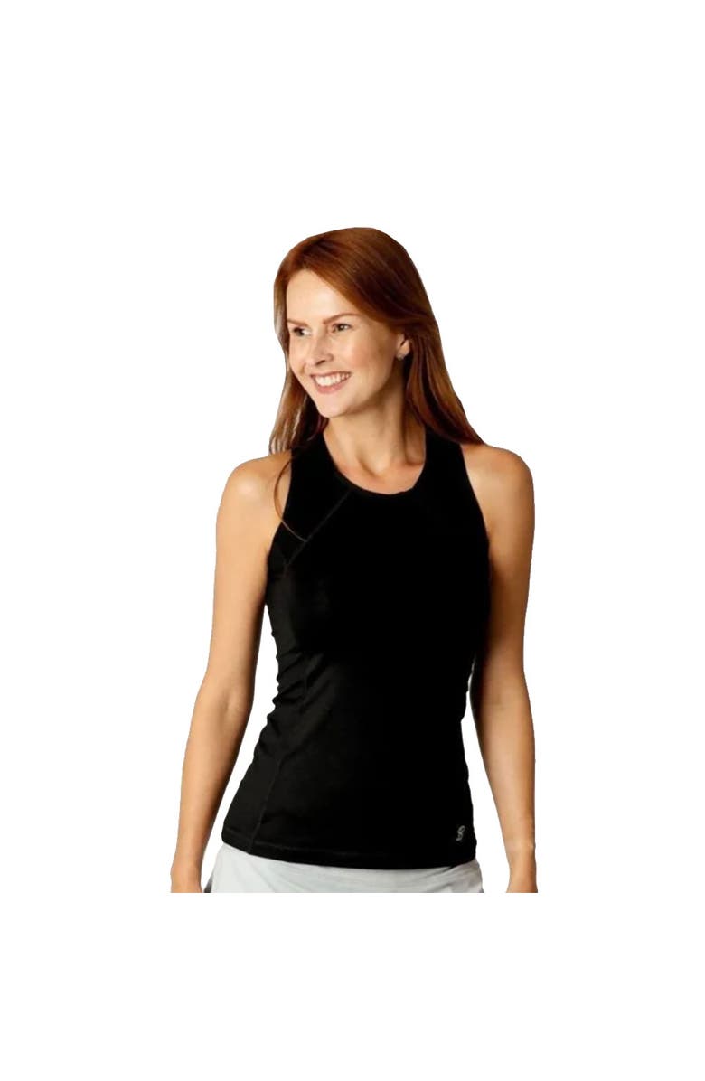 Sofibella UV Colors Womens Tennis Tank Top, Main, color, Black