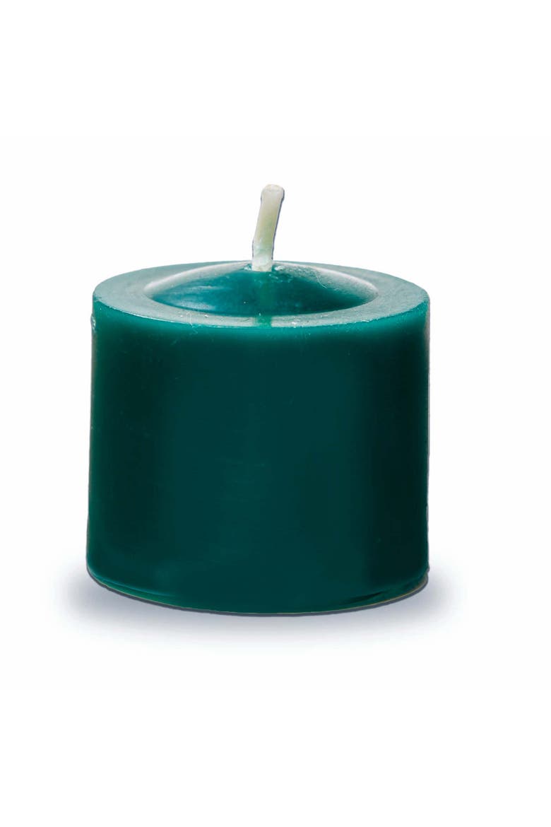 Dark Green Votive Candles Set of 12 Smokeless Paraffin Wax, Alternate, color, Green