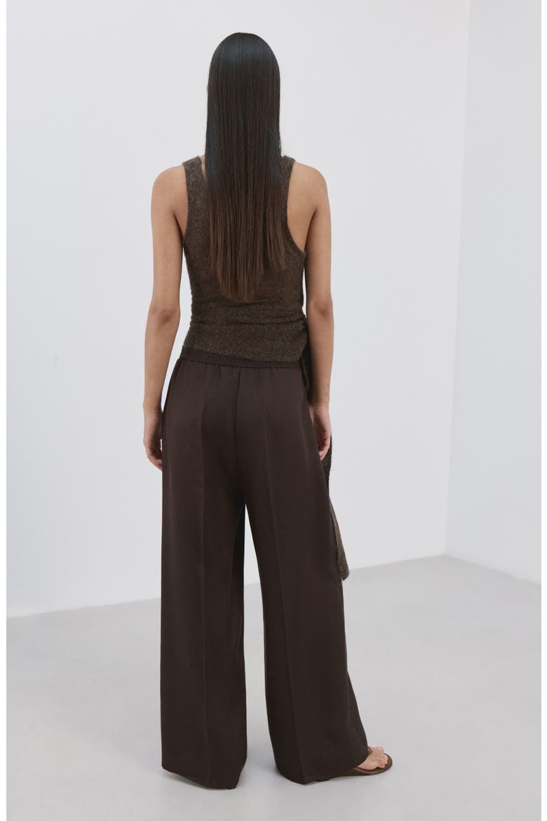 High Waist Wide Leg Pants, Alternate, color, CHOCOLATE
