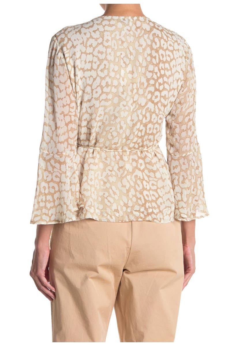 Ganni Printed Georgette Wrap Blouse, Alternate, color, 