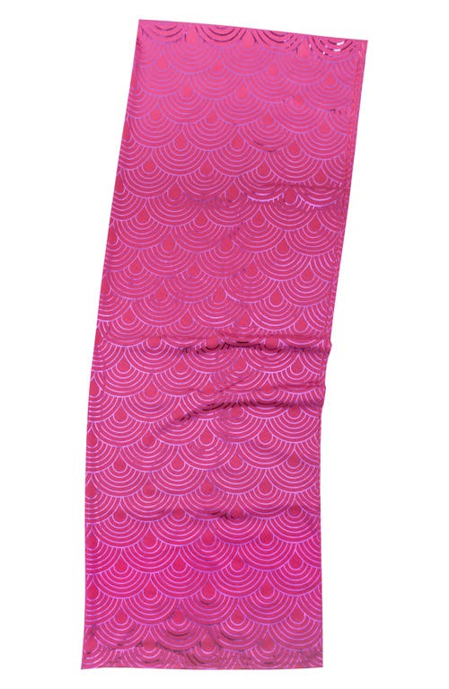 Kurt Geiger Rainbow Metallic Oblong Scarf In Fuchsia