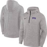 Nike Men's Nike Gray TCU Horned Frogs Coaches Dri-FIT Half-Zip Hoodie