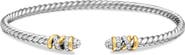 David Yurman Petite Helena Classic 18k Gold 
Diamond Cable Bracelet, 3mm