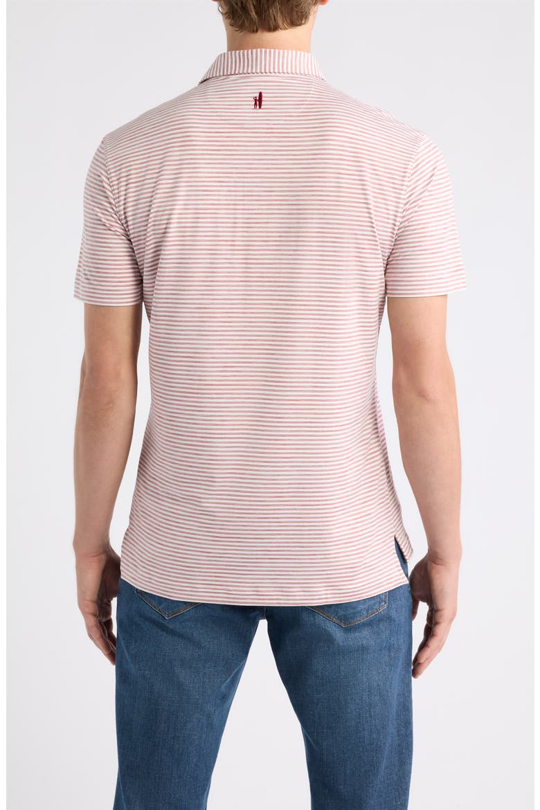 Seymour Stripe Featherweight Performance Polo, Alternate, color, RACING RED