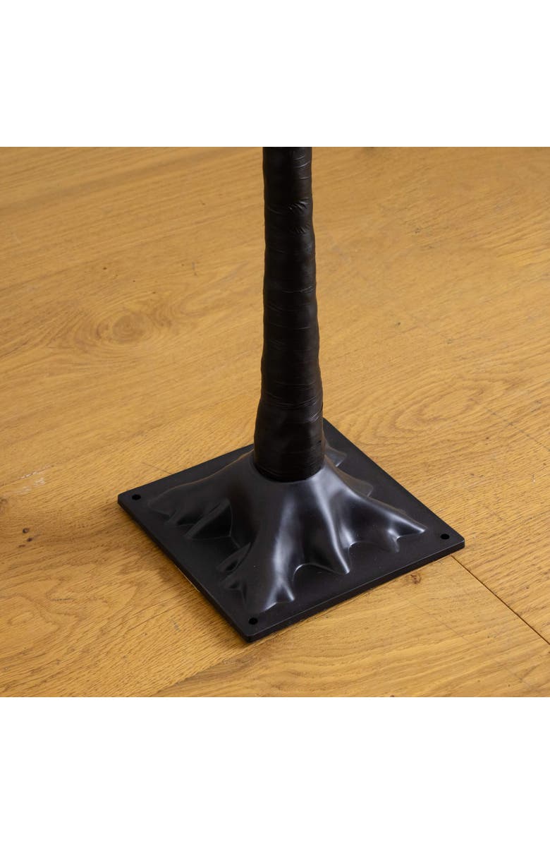 NEARLY NATURAL 4-ft Pre-Lit Artificial Halloween Pumpkins and Skulls Ornament Tree with 64 Warm White LED Lights, Alternate, color, Black