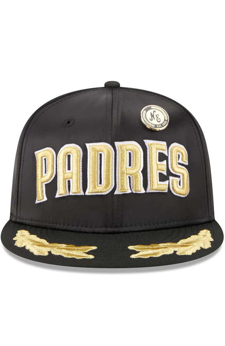 New Era Men's New Era Black San Diego Padres 2025 59FIFTY Day Gold Leaf 59FIFTY Fitted Hat, Alternate, color, Black