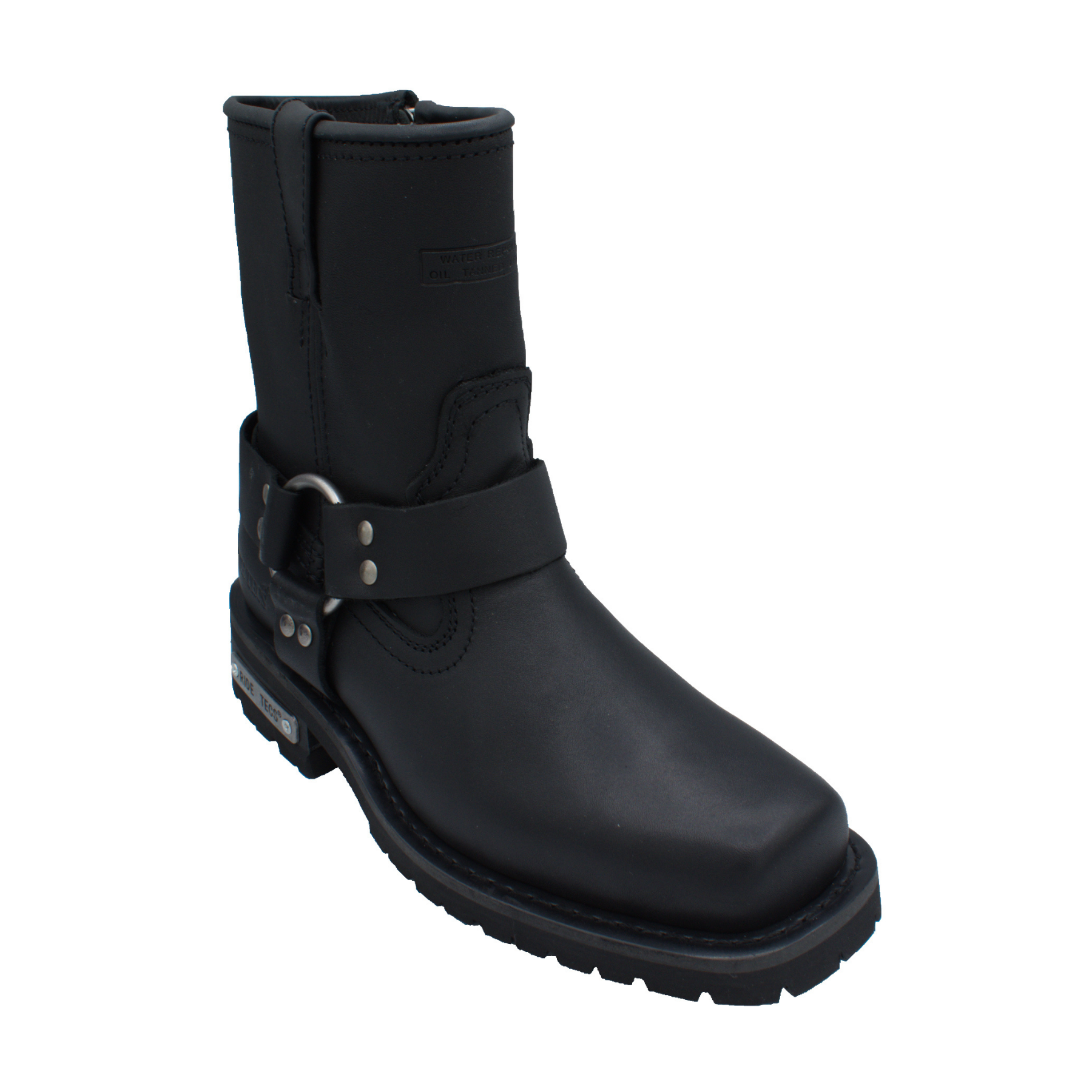 7" Side Zipper Harness Boots, Main, color, Brown