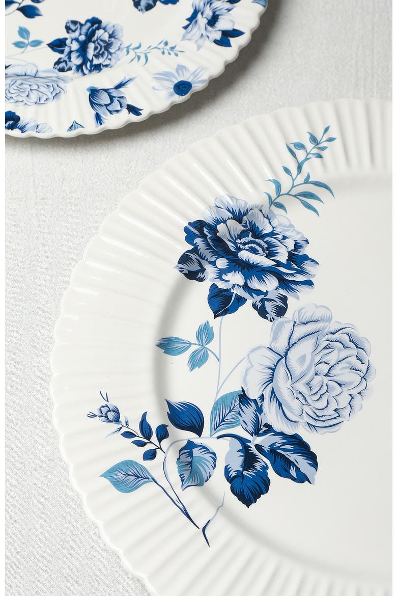 Fiore New Bone China Dinner Plate Set of 4, Alternate, color, Blue