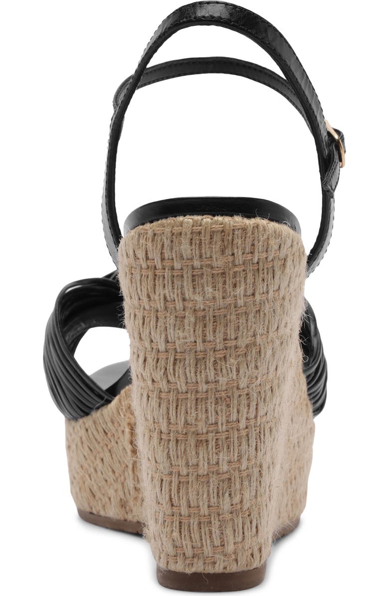 Arezzo Platform Wedge Sandal, Alternate, color, Black