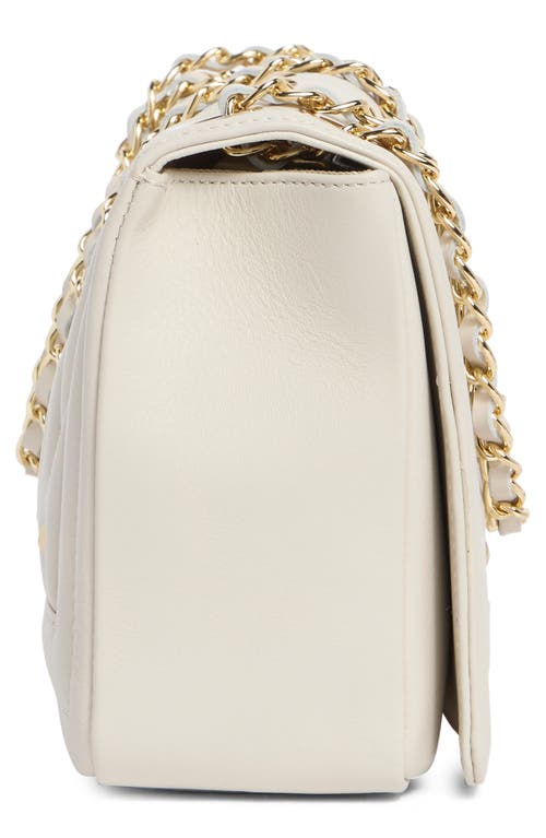 Valentino By Mario Valentino Alice Diamond Leather Tote Bag In White