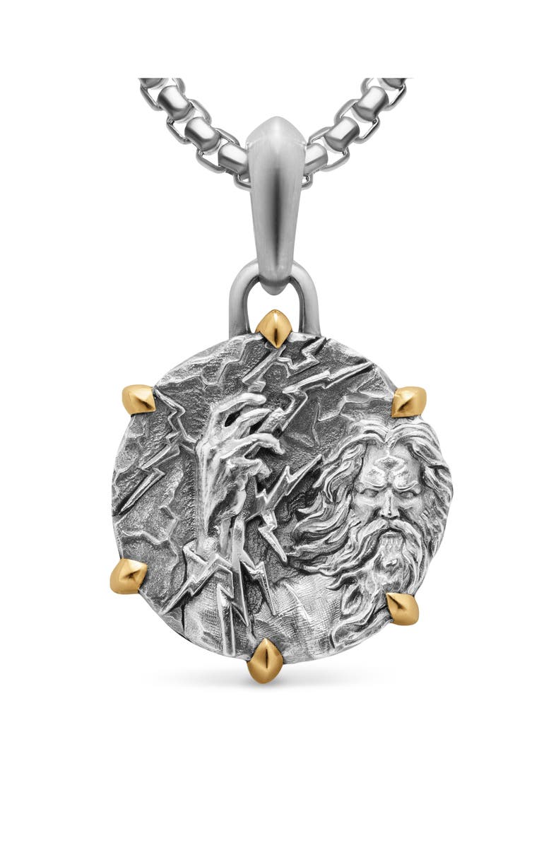 David Yurman Zeus Amulet Enhancer, Alternate, color, Silver