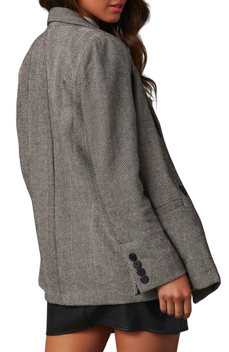 VICI Collection Downtown Oversize Herringbone Blazer, Alternate, color,