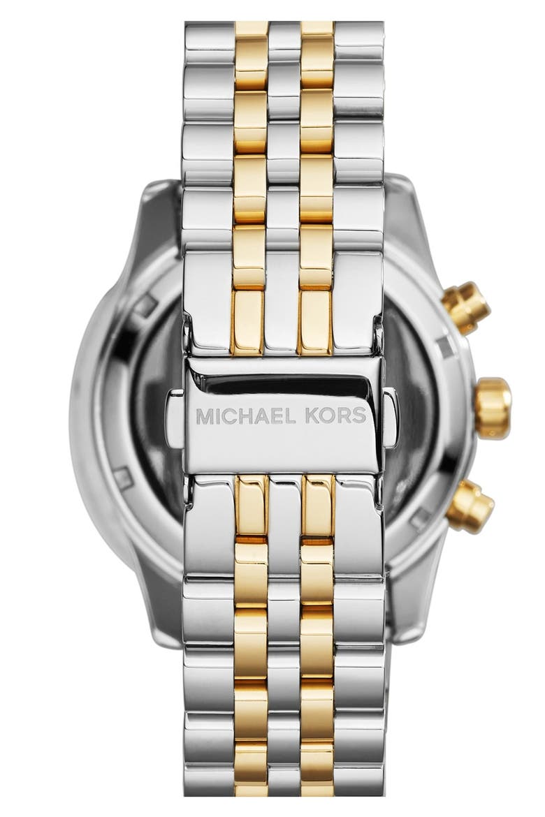 'Lexington' Chronograph Bracelet Watch, 38mm, Alternate, color, SILVER/ GOLD