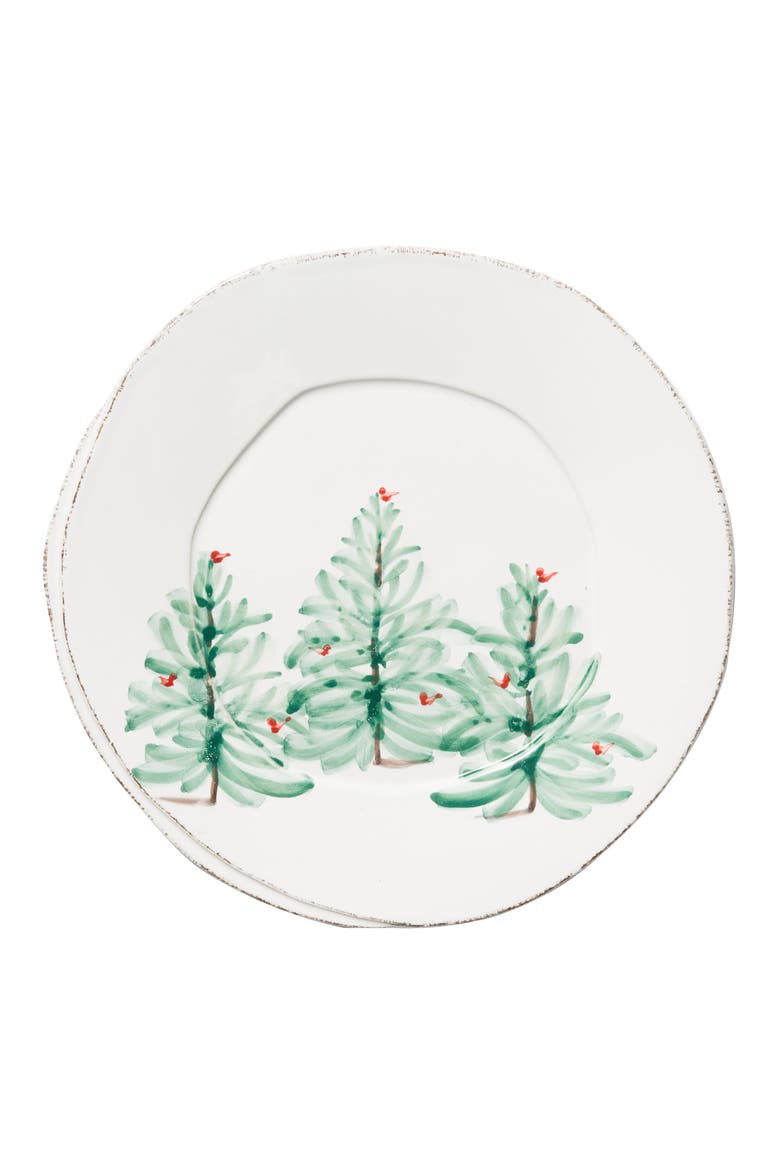Lastra Holiday European Dinner Plate, Main, color, HAND PAINTED
