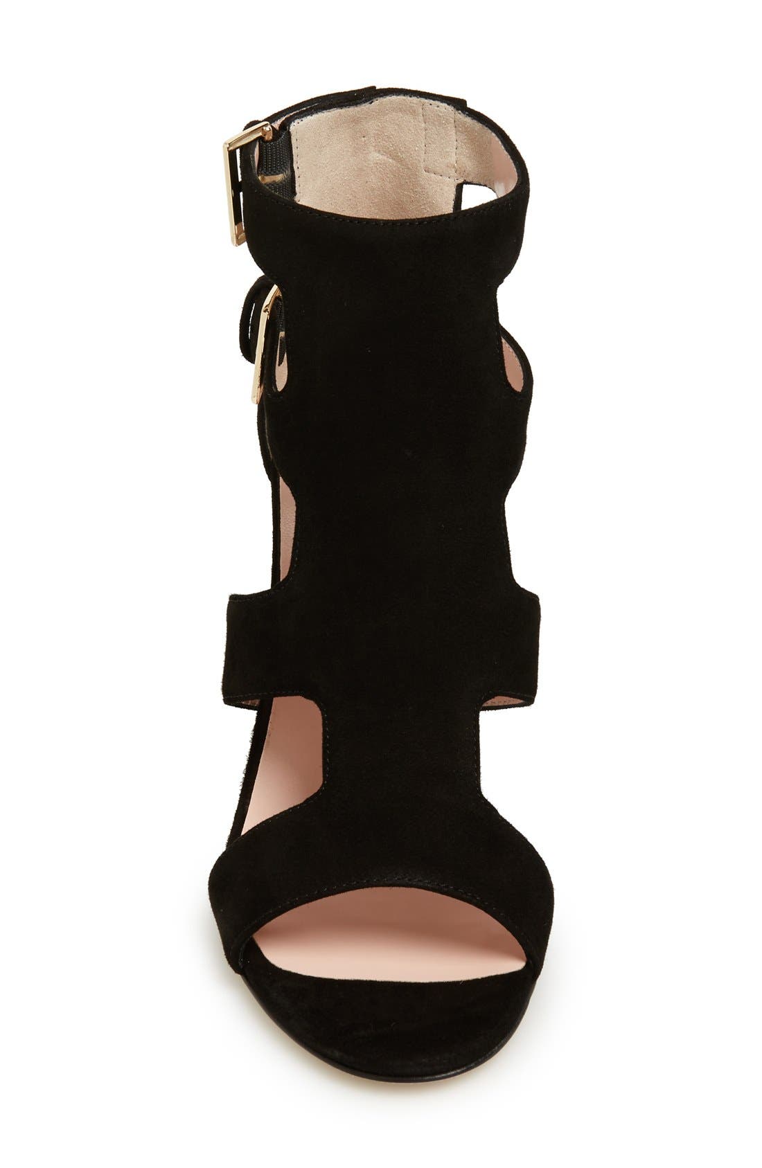'ilemi' block heel sandal, Alternate, color, BLACK KID SUEDE