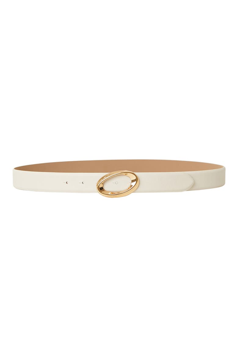 Gracie Leather Belt, Main, color, GESSO GOLD