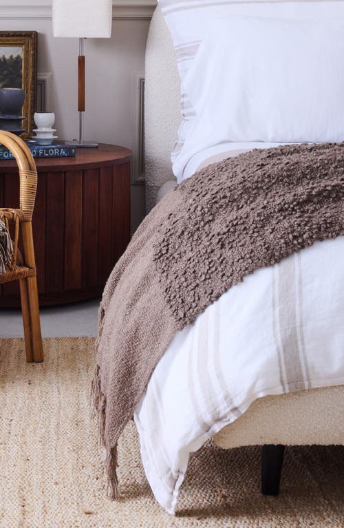 Pom Pom At Home Murphy Oversize Bouclé Throw Blanket In Brown