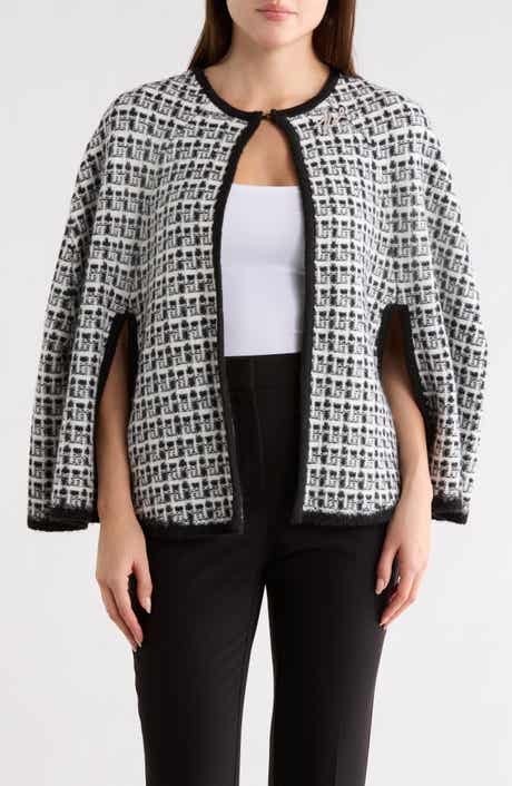 KARL LAGERFELD PARIS Shine Tweed Cape