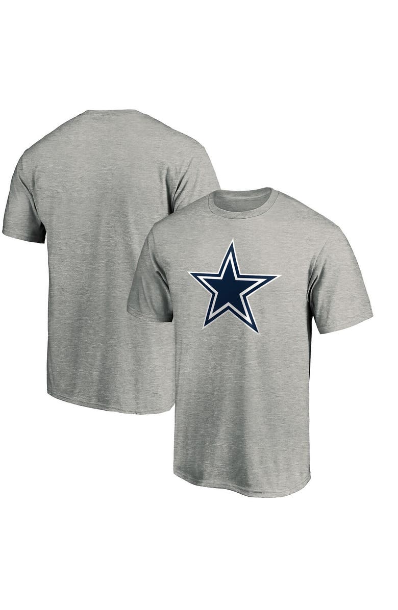 FANATICS Men's Fanatics Heather Gray Dallas Cowboys Primary Logo T-Shirt, Main, color, Heather Gray