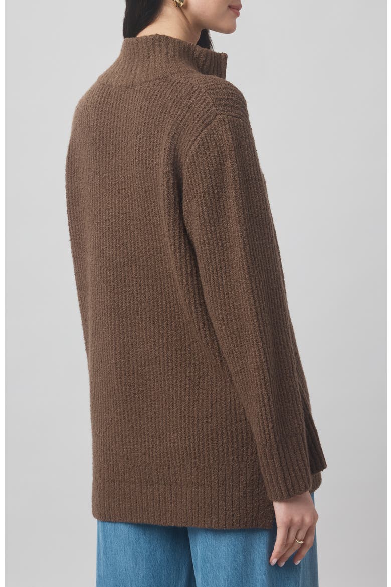 x @cellajaneblog Quarter Zip Sweater, Alternate, color, TRUFFLE