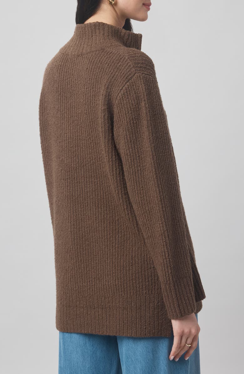 Splendid x @cellajaneblog Quarter Zip Sweater, Alternate, color, Truffle
