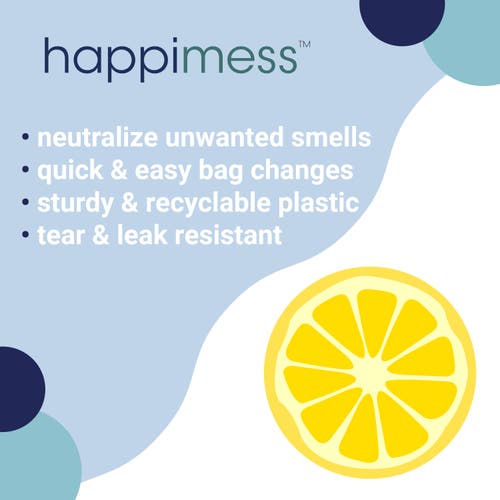Happimess Scented Trash Can Liners, White Drawstring, In White