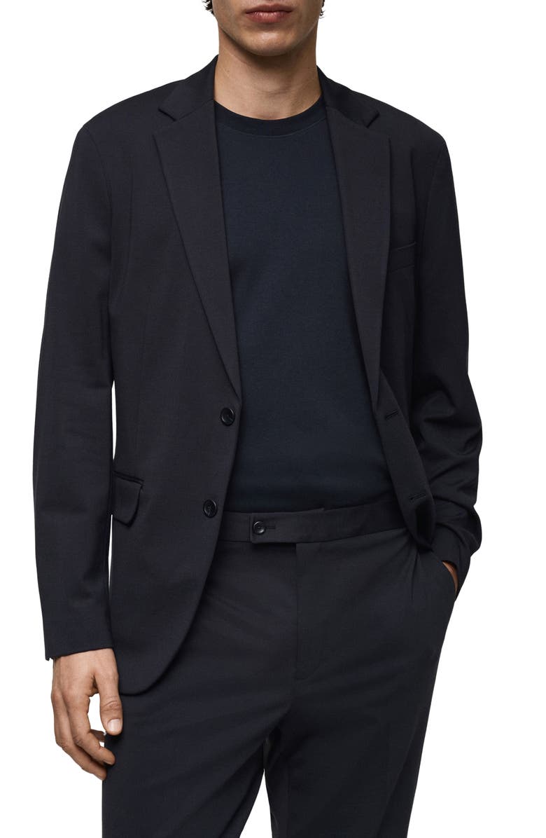 MANGO Slim Fit Suit Blazer, Main, color, Dark Navy