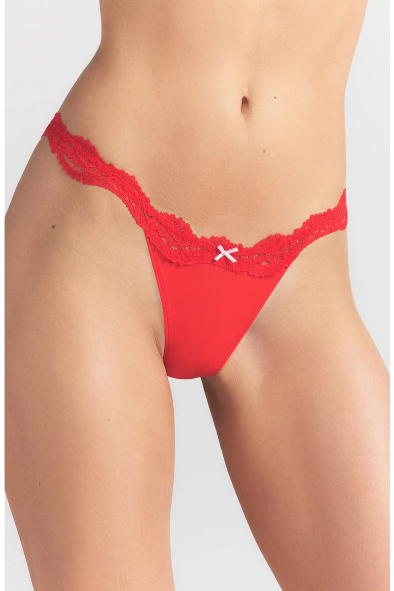 Fits Everybody 5-Pack Lace String Thongs, Alternate, color, SKETCHED HEARTS MULTI
