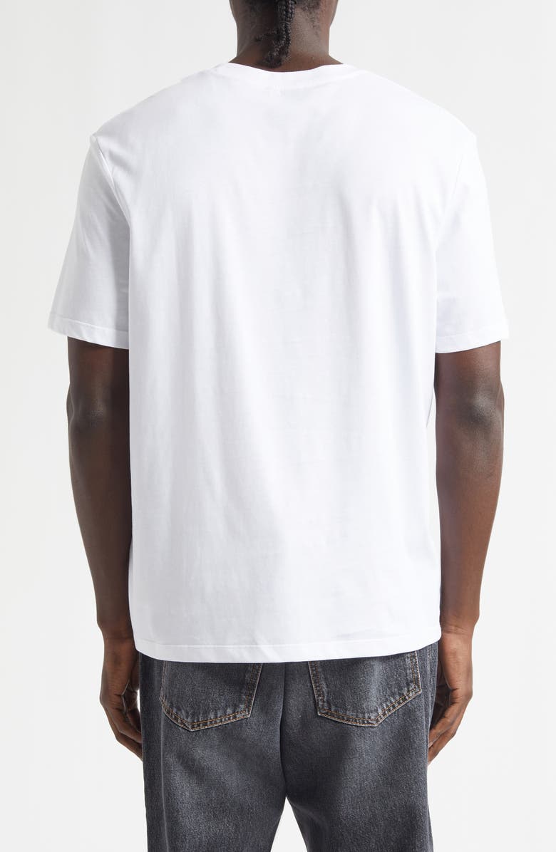 Balmain College Emblem Cotton Graphic T-Shirt, Alternate, color, White/Blue