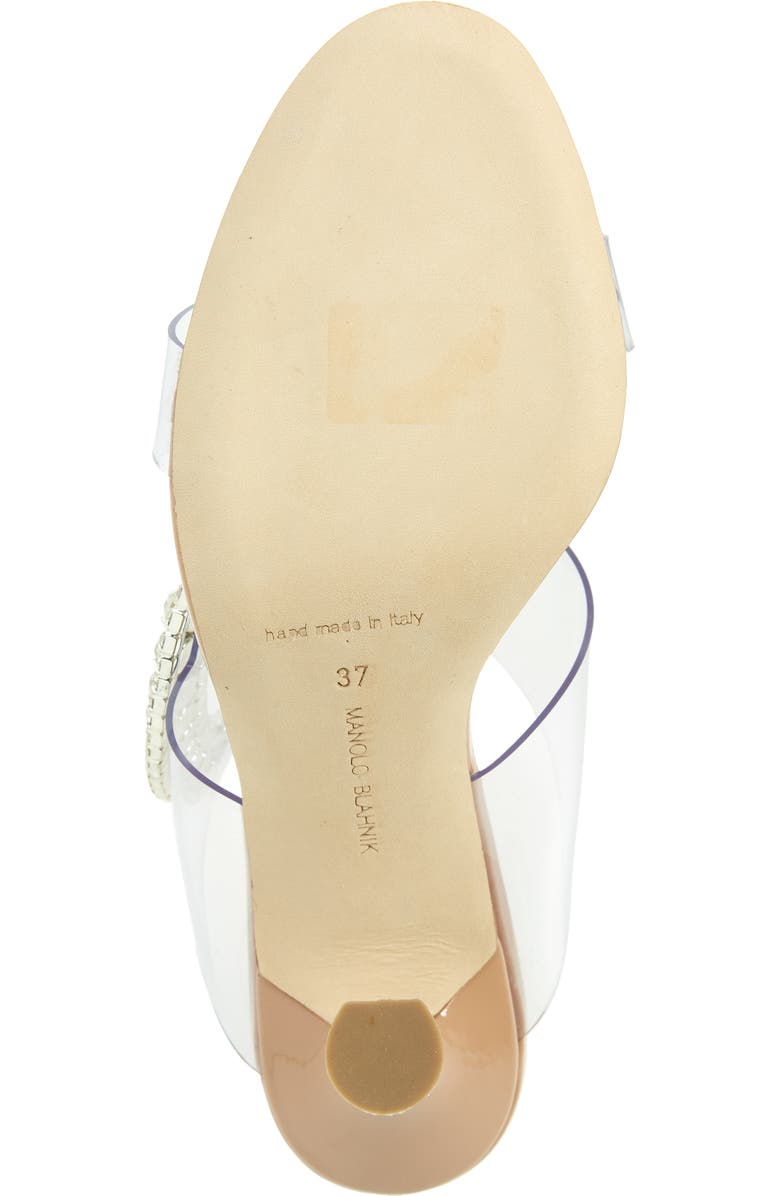 Manolo Blahnik Fibionabi Crystal Buckle Clear Sandal, Alternate, color,