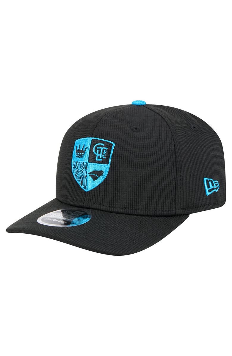 New Era Men's New Era  Black Charlotte FC 2025 Jersey Hook 9SEVENTY Stretch-Snap Hat, Alternate, color, Black