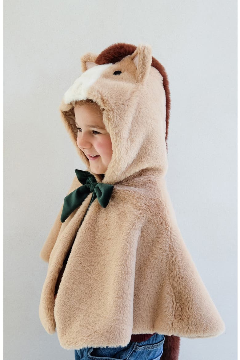 Kids' Horse Cape, Alternate, color, LIGHT/ PASTEL BROWN
