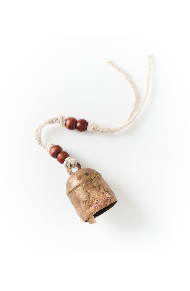 Matr Boomie 4.5" Rustic Noah Cow Bell Wind Chime - Hand Tuned, Main, color, Gold