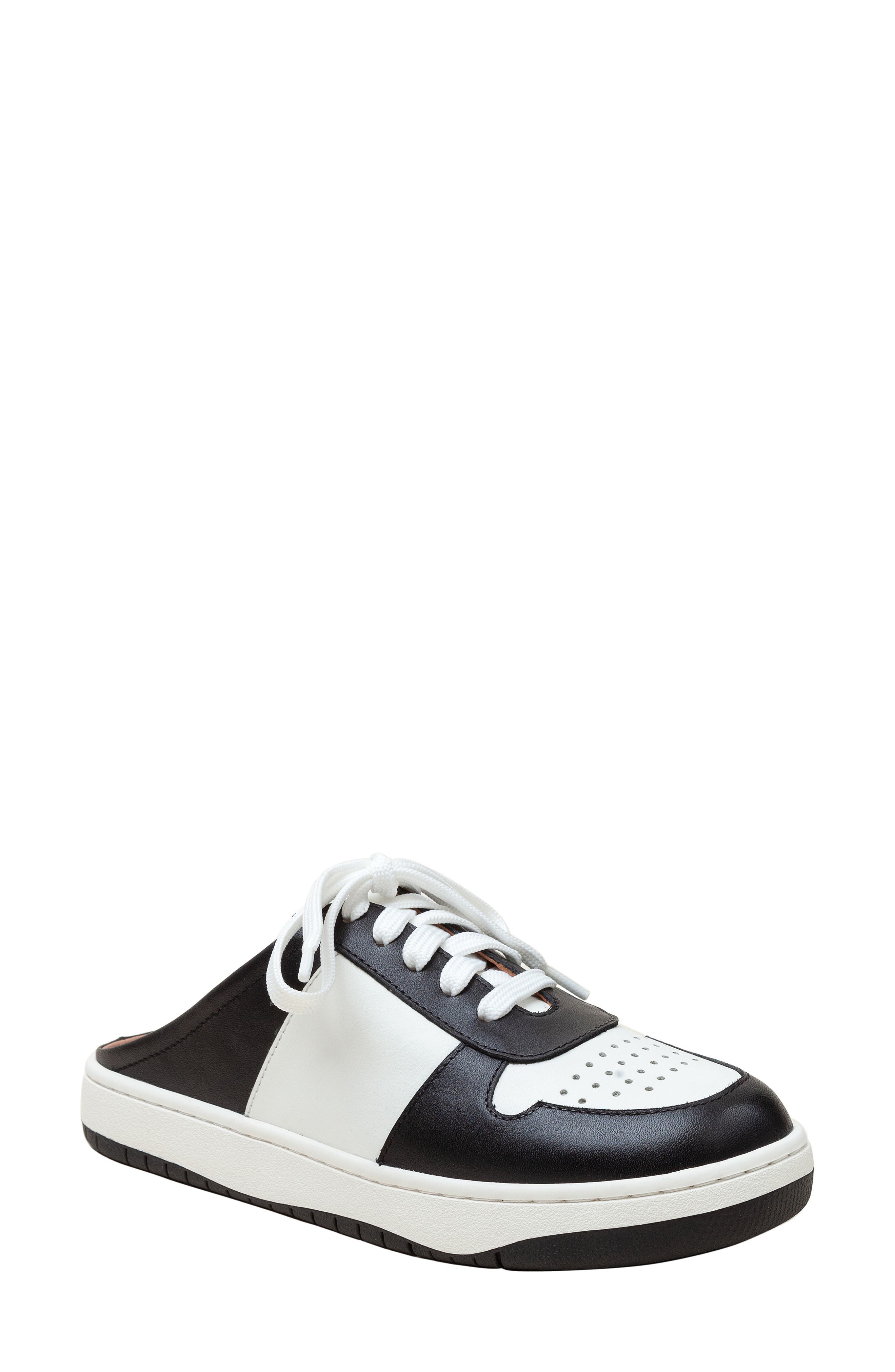 Linea Paolo Kieran Mule Sneaker, Main, color, Black/ Eggshell