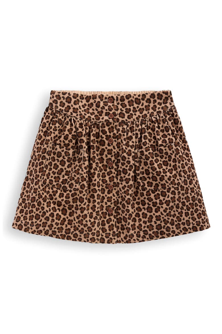 Kids' Button Through Skirt, Main, color, LEOPARD PRINT