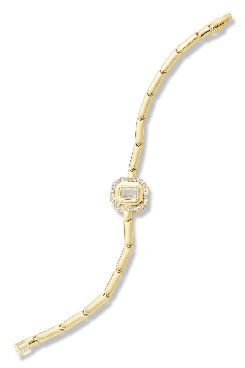 Cubic Zirconia Illusion Bracelet, Alternate, color, GOLD