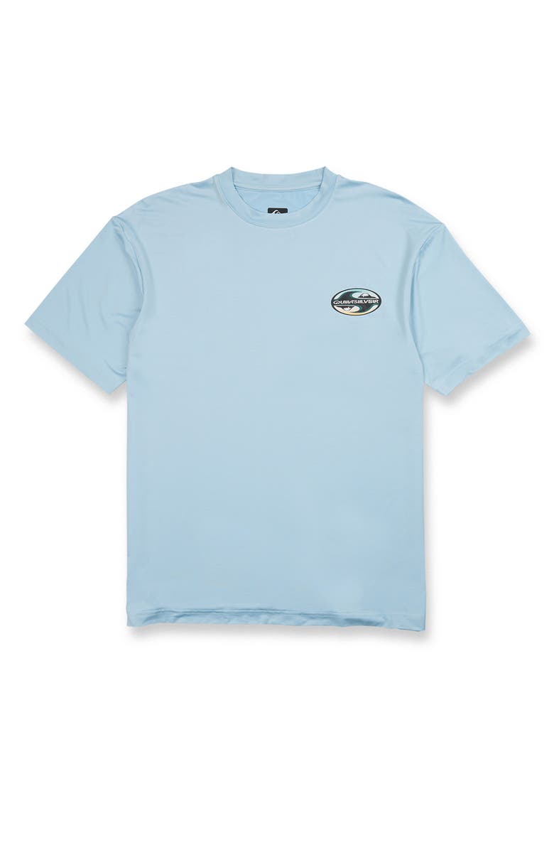 Quiksilver All Day Short Sleeve Rashguard, Alternate, color, Skyway