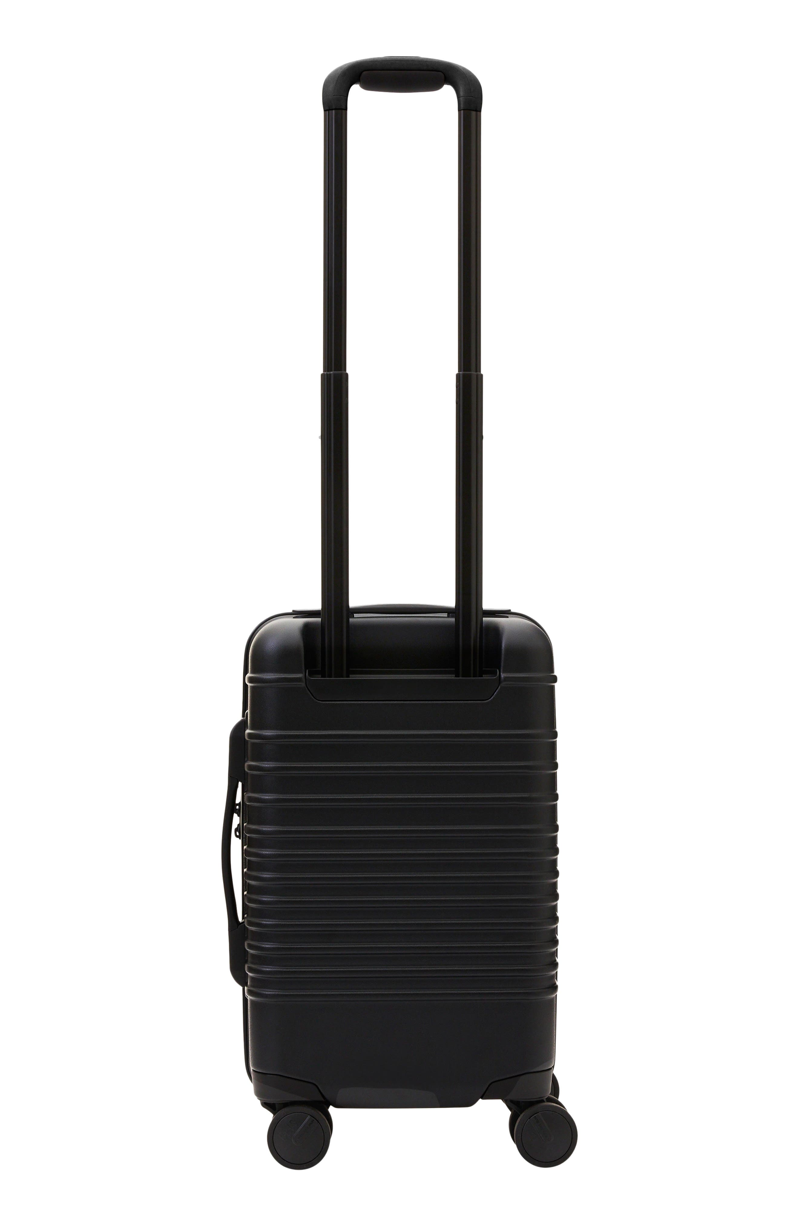Béis The Small Carry-On Roller Suitcase, Alternate, color, All Black