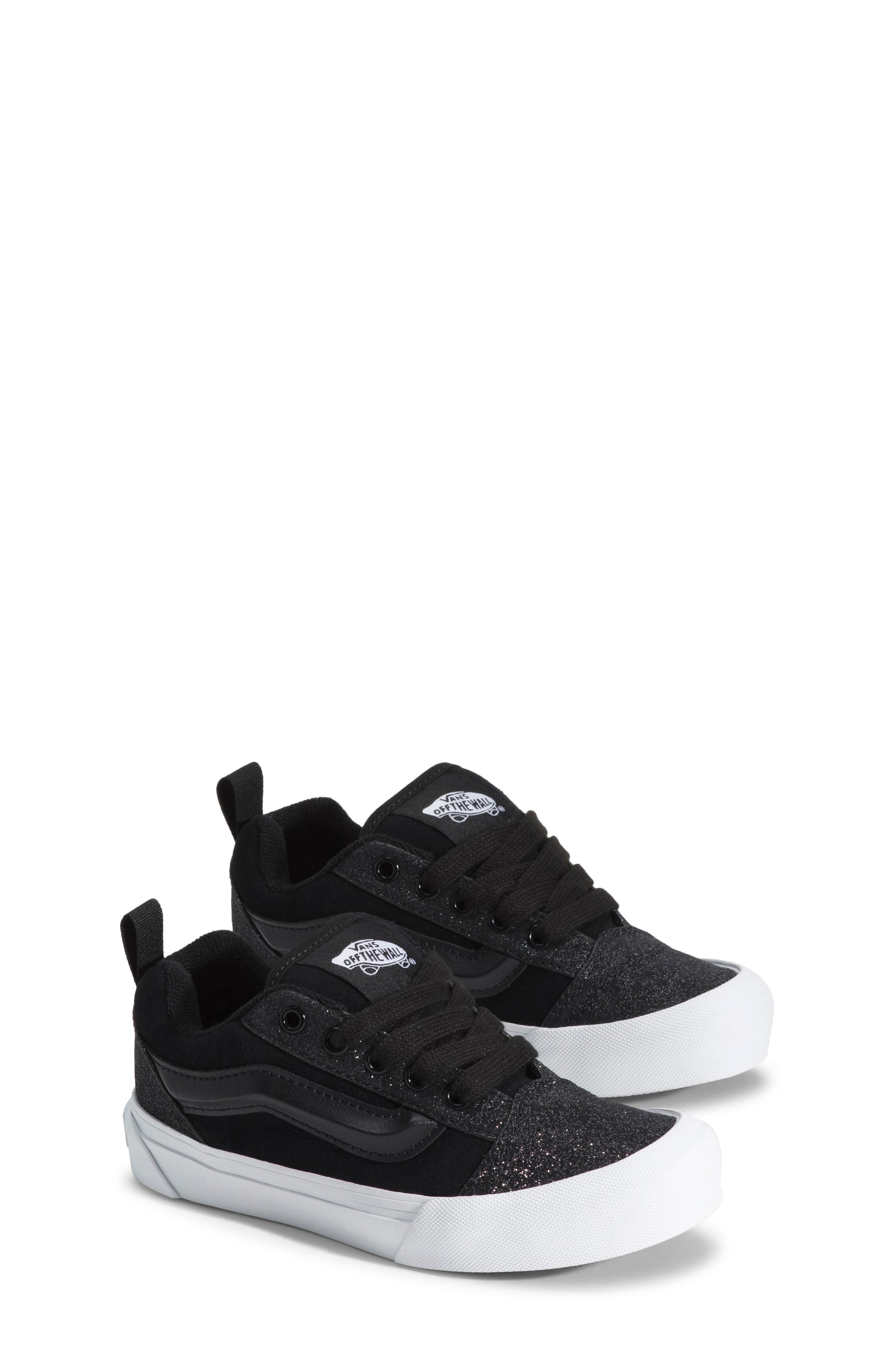Vans Kids
 Knu School Dazzled Black Sneaker, Main, color, 
