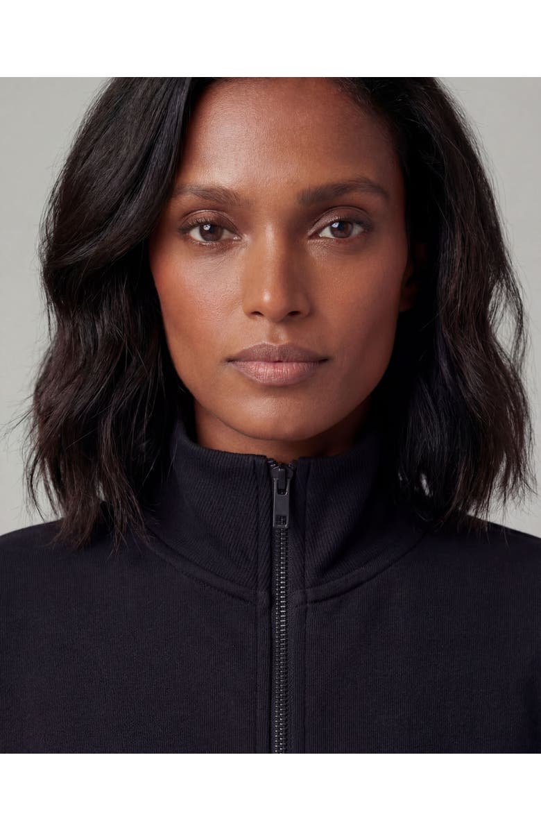 Lords of Harlech Womens Cropped Zip Jacket, Alternate, color, Very Black