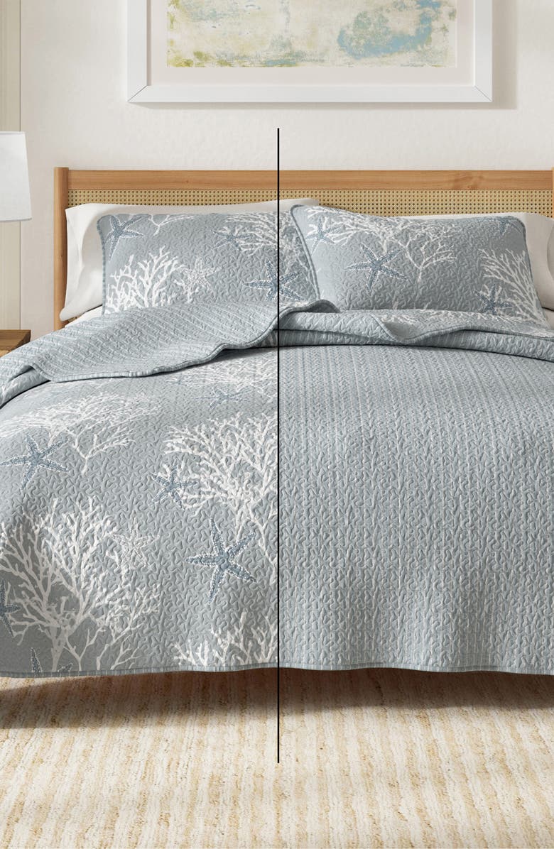 Woven & Weft Coastal 3-Piece Quilt Set, Alternate, color, Pearl Blue