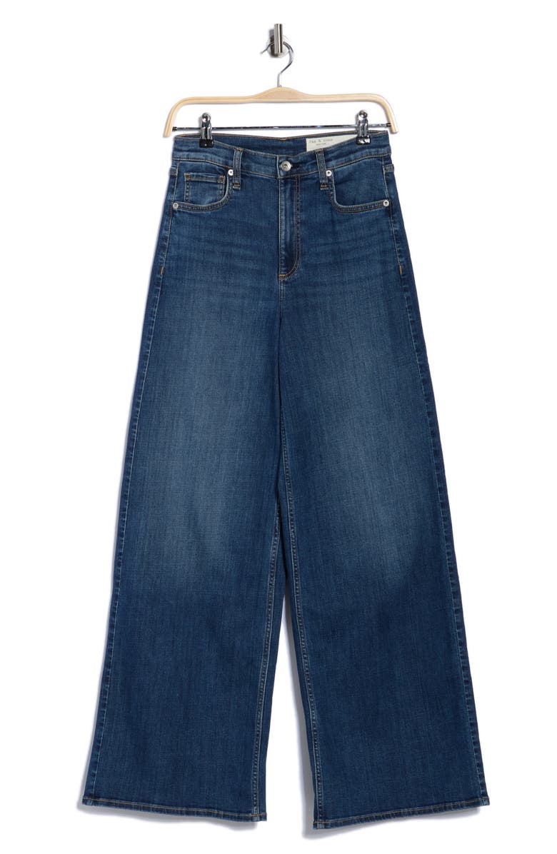rag & bone Serena High Waist Wide Leg Jeans, Alternate, color, Bogart